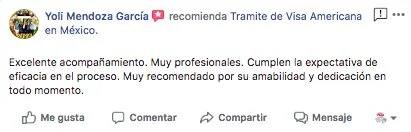 Testimonio 1 Trámite y Renovación Visa Americana